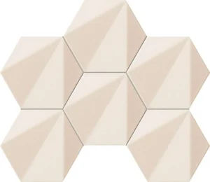 Мозаика Tubadzin MS-Beat of White Hex 22,1x28,9 матовая