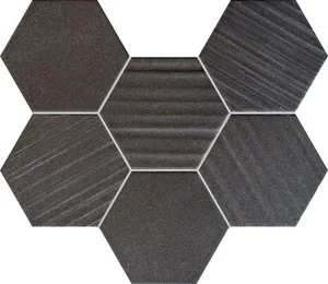 Мозаика Tubadzin Ms-Horizon Hex Black 22,1x28,9 матовая