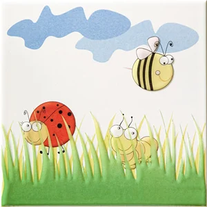 Декоративный элемент Tubadzin Pastel Robaczki 1 20x20 матовый
