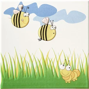 Декоративный элемент Tubadzin Pastel Robaczki 2 20x20 матовый