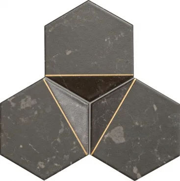 Мозаика Tubadzin Scoria Mozaika Black 1 16,5x19,2 матовая