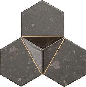 Мозаика Tubadzin Scoria Mozaika Black 1 16,5x19,2 матовая