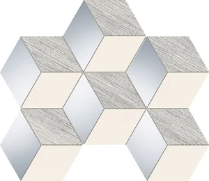 Мозаика Tubadzin Senza Grey Hex 22,1x28,9 глянцевая