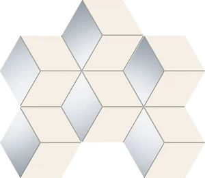 Мозаика Tubadzin Senza White Hex 22,1x28,9 глянцевая