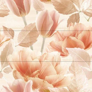 Панно Azulejos Alcor Tulipan 3 Berna Crema 50x75 глянцевое