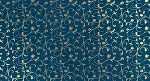 Декоративный элемент Marca Corona Ultraglam Blue Ricamo Oro S/1 30,5x56 полированный
