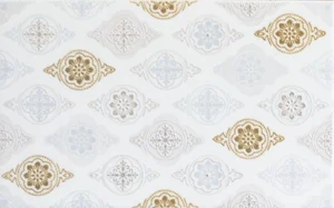 Плитка Unitile (Шахтинская плитка) Фелиса Белый Декор 010300000186 25x40 глянцевый глянцевая