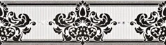 Плитка Valentino Elite Кайма MRV231 Frise Bianco/Nero 8x30 глянцевая