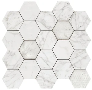 Мозаика Valentino Majestic Hexagon Apuanian White Lev. 02615 35x38 полированная