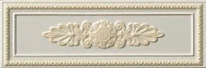 Декоративный элемент Vallelunga Lirica P17036 Crema Decorato Cornice 10x30 глянцевый