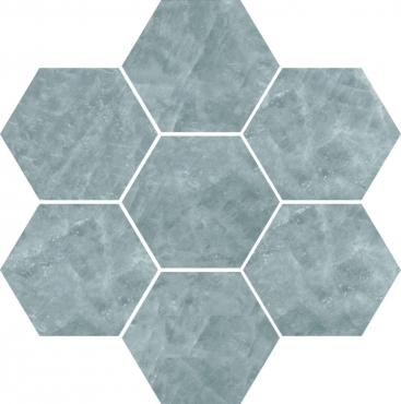 Мозаика Vallelunga Sobe Mosaico Esagona T7 Acqua Lux VSOME30L 28x30 глянцевая