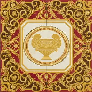 Панно Versace Vanitas Composizione Classica Rosso 37380 78,9x78,9 матовое