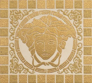 Вставка Versace Vanitas Firma Medusa Beige Gold 37500 9,8x10,9 матовая