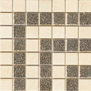 Вставка Versace Vanitas Girospecchio Greca Beige Silver 37275 7,6x7,6 матовая