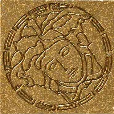 Вставка Versace Vanitas Girospecchio Medusa Gold 37310 3,2x3,2 матовая