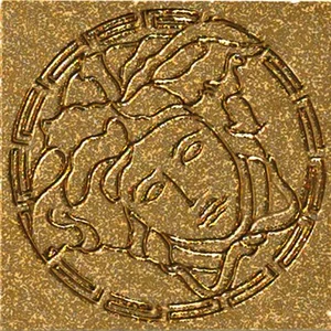 Вставка Versace Vanitas Girospecchio Medusa Gold 37310 3,2x3,2 матовая