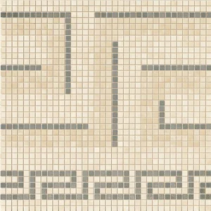 Мозаика Versace Vanitas Mosaici Greca Beige Silver 37232 39,4x39,4 матовая