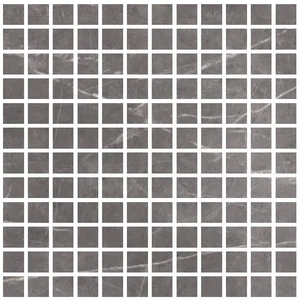 Мозаика Varmora Rebbal Nero Mosaic 23,5x23,5 Rocker 30,3x30,3 структурированная