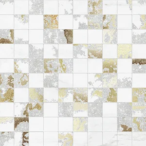 Мозаика Brennero Venus Mos. Q Solitaire Mix White Tess. Lapp. 30x30 лаппатированная