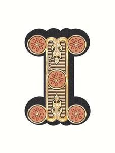 Декоративный элемент Versace Alphabet Lettera Bianca I 48948 14,5x19,4 глянцевый