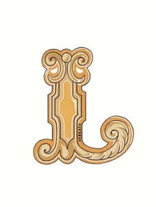 Декоративный элемент Versace Alphabet Lettera Bianca L 48951 14,5x19,4 глянцевый