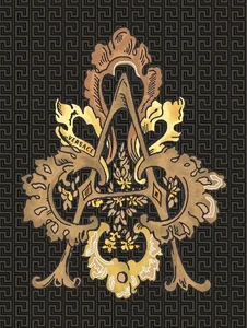 Декоративный элемент Versace Alphabet Lettera Nera A 48970 14,5x19,4 глянцевый