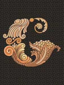 Декоративный элемент Versace Alphabet Lettera Nera G 48976 14,5x19,4 глянцевый
