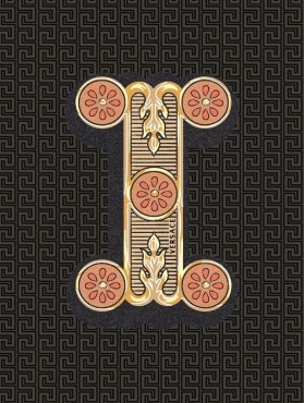 Декоративный элемент Versace Alphabet Lettera Nera I 48978 14,5x19,4 глянцевый