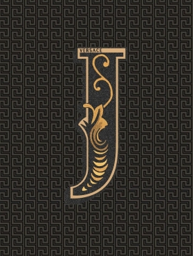 Декоративный элемент Versace Alphabet Lettera Nera J 48979 14,5x19,4 глянцевый