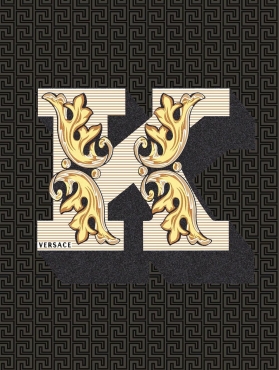 Декоративный элемент Versace Alphabet Lettera Nera K 48980 14,5x19,4 глянцевый