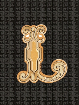 Декоративный элемент Versace Alphabet Lettera Nera L 48981 14,5x19,4 глянцевый