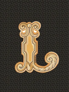 Декоративный элемент Versace Alphabet Lettera Nera L 48981 14,5x19,4 глянцевый