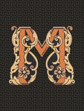 Декоративный элемент Versace Alphabet Lettera Nera M 48982 14,5x19,4 глянцевый