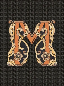 Декоративный элемент Versace Alphabet Lettera Nera M 48982 14,5x19,4 глянцевый