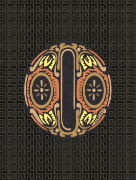 Декоративный элемент Versace Alphabet Lettera Nera O 48984 14,5x19,4 глянцевый