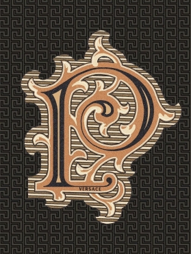 Декоративный элемент Versace Alphabet Lettera Nera P 48985 14,5x19,4 глянцевый