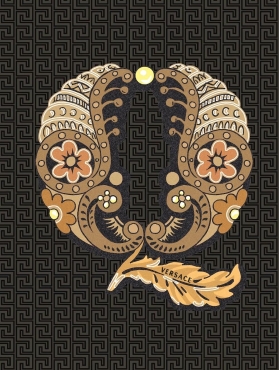 Декоративный элемент Versace Alphabet Lettera Nera Q 48986 14,5x19,4 глянцевый