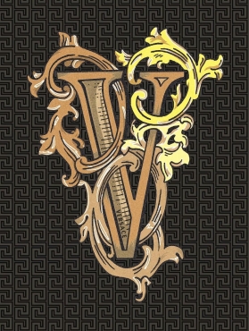 Декоративный элемент Versace Alphabet Lettera Nera V 48991 14,5x19,4 глянцевый