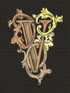 Декоративный элемент Versace Alphabet Lettera Nera V 48991 14,5x19,4 глянцевый
