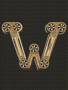 Декоративный элемент Versace Alphabet Lettera Nera W 48992 14,5x19,4 глянцевый