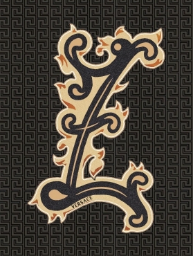 Декоративный элемент Versace Alphabet Lettera Nera Z 48995 14,5x19,4 глянцевый