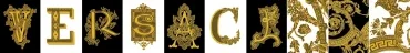 Декоративный элемент Versace Alphabet Versace Nera-Bianca-Oro 48903 14,5x19,4 глянцевый