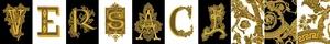 Декоративный элемент Versace Alphabet Versace Nera-Bianca-Oro 48903 14,5x19,4 глянцевый