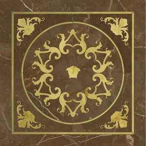Декоративный элемент Versace Emote Cassettone Marrone 262783 78x78 полированный