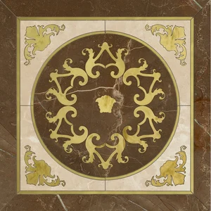 Декоративный элемент Versace Emote Cassettone Marrone Crema 262782 78x78 полированный