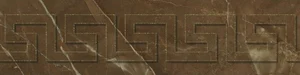 Бордюр Versace Emote Greca Glitter Marrone 262793 19,5x78 полированный