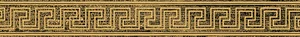Бордюр Versace Eterno Greca Oro Carbon 263080 10x80 лаппатированный