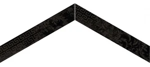 Вставка Versace Eterno Inserto Decoro Chevron 2 pz Carbon 263240 7,6x45 натуральная
