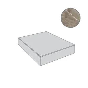 Ступень Versace Marble Ang. Gradone Grigio Lap 240576 32,5x32,5 лаппатированная