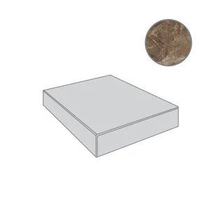 Ступень Versace Marble Ang. Gradone Marrone Lap 240577 32,5x32,5 лаппатированная